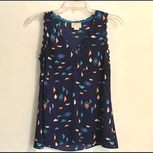 Anthropologie Maeve top - turtle print